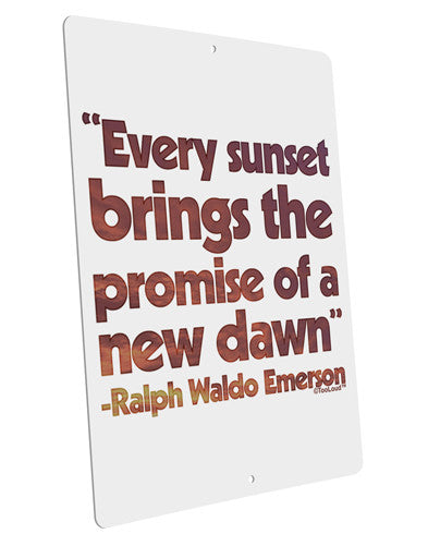 Emerson Sunset Quote Large Aluminum Sign 12 x 18" - Portrait-Aluminum Sign-TooLoud-Davson Sales