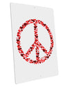 Peace Sign Hearts Red Large Aluminum Sign 12 x 18&#x22; - Portrait-Aluminum Sign-TooLoud-12x18"-Davson Sales