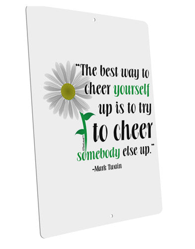 Cheer Yourself Up Mark Twain Large Aluminum Sign 12 x 18&#x22; - Portrait-Aluminum Sign-TooLoud-12x18"-Davson Sales