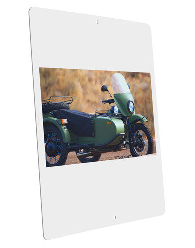 Sidecar Motorcycle Photo Large Aluminum Sign 12 x 18&#x22; - Portrait-Aluminum Sign-TooLoud-12x18"-Davson Sales