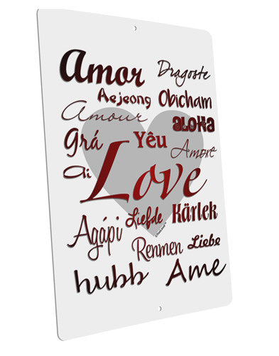 Love Languages Large Aluminum Sign 12 x 18&#x22; - Portrait by TooLoud-TooLoud-12x18"-Davson Sales