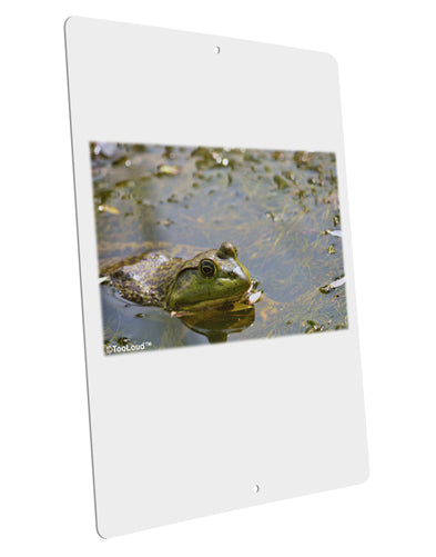 Bullfrog In Water Large Aluminum Sign 12 x 18&#x22; - Portrait by TooLoud-TooLoud-12x18"-Davson Sales