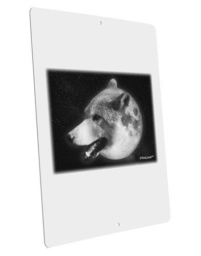 White Wolf Moon Large Aluminum Sign 12 x 18&#x22; - Portrait-Aluminum Sign-TooLoud-12x18"-Davson Sales