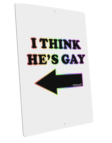 I Think He's Gay Left Matte Poster Print Landscape - Choose Size by TooLoud-Poster Print-TooLoud-17x11"-Davson Sales