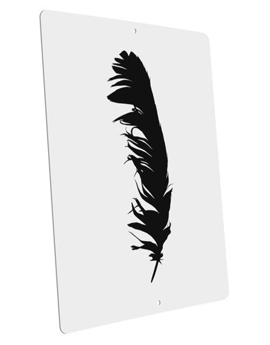 Black Feather Large Aluminum Sign 12 x 18&#x22; - Portrait-Aluminum Sign-TooLoud-12x18"-Davson Sales