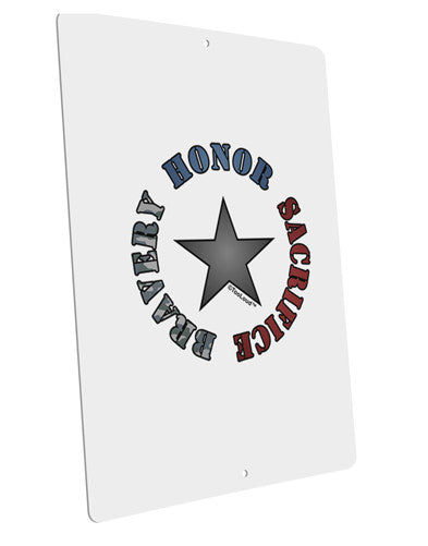 Honor Sacrifice Bravery Large Aluminum Sign 12 x 18&#x22; - Portrait by TooLoud-TooLoud-12x18"-Davson Sales