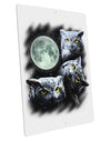 Three Owls and Moon Large Aluminum Sign 12 x 18&#x22; - Portrait-Aluminum Sign-TooLoud-12x18"-Davson Sales