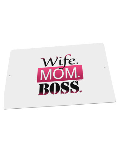 Wife Mom Boss Large Aluminum Sign 12 x 18&#x22; - Landscape-Aluminum Sign-TooLoud-18x12"-Davson Sales