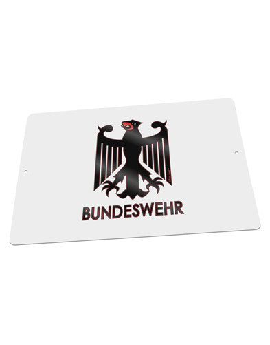 Bundeswehr Logo with Text Large Aluminum Sign 12 x 18&#x22; - Landscape-Aluminum Sign-TooLoud-18x12"-Davson Sales