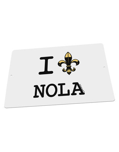 I Love NOLA Fleur de Lis Large Aluminum Sign 12 x 18&#x22; - Landscape-Aluminum Sign-TooLoud-18x12"-Davson Sales