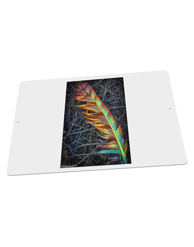 Rainbow Feather Large Aluminum Sign 12 x 18&#x22; - Landscape-Aluminum Sign-TooLoud-18x12"-Davson Sales