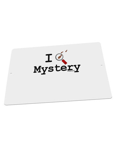 I Love Mystery Large Aluminum Sign 12 x 18&#x22; - Landscape-Aluminum Sign-TooLoud-18x12"-Davson Sales