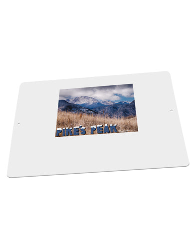 Pikes Peak CO Mountains Text Large Aluminum Sign 12 x 18&#x22; - Landscape by TooLoud-TooLoud-18x12"-Davson Sales