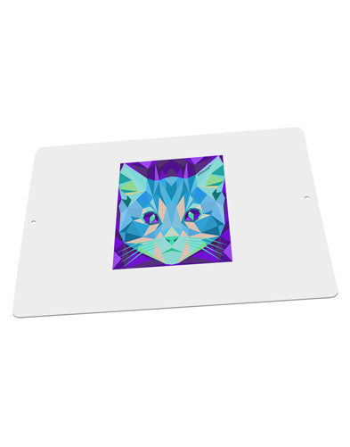 Geometric Kitty Inverted Large Aluminum Sign 12 x 18&#x22; - Landscape-Aluminum Sign-TooLoud-18x12"-Davson Sales