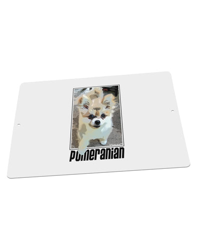 Pomeranian Step Out Large Aluminum Sign 12 x 18&#x22; - Landscape by TooLoud-TooLoud-18x12"-Davson Sales