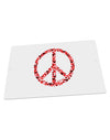 Peace Sign Hearts Red Large Aluminum Sign 12 x 18&#x22; - Landscape-Aluminum Sign-TooLoud-18x12"-Davson Sales