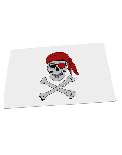 Pirate Skull Large Aluminum Sign 12 x 18&#x22; - Landscape-Aluminum Sign-TooLoud-18x12"-Davson Sales