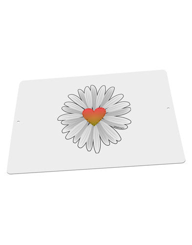 Pretty Daisy Heart Large Aluminum Sign 12 x 18" - Landscape-Aluminum Sign-TooLoud-Davson Sales