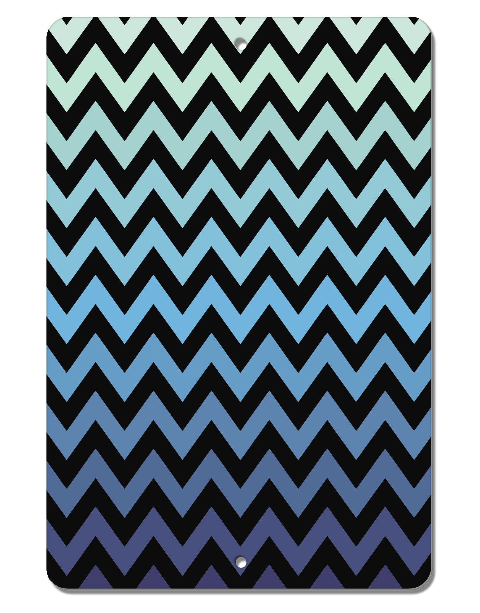 Cool Ocean Zig Zags Aluminum 8 x 12&#x22; Aluminum Sign All Over Print-Aluminum Sign-TooLoud-White-Davson Sales