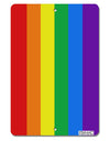 Rainbow Vertical Gay Pride Flag Aluminum 8 x 12&#x22; Aluminum Sign All Over Print by TooLoud-Aluminum Sign-TooLoud-White-Davson Sales