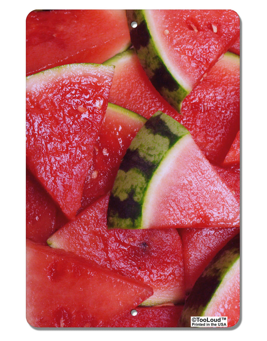 Watermelon Everywhere Aluminum 8 x 12&#x22; Aluminum Sign All Over Print-Aluminum Sign-TooLoud-White-Davson Sales