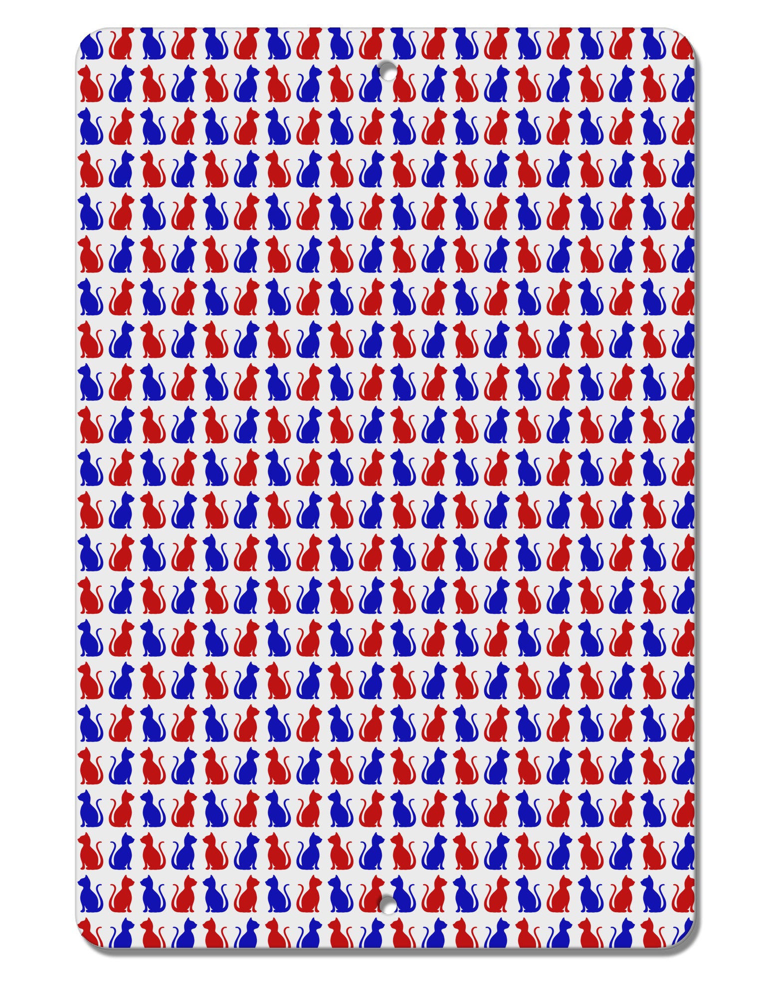 Patriotic Cat Pattern Aluminum 8 x 12&#x22; Aluminum Sign All Over Print-Aluminum Sign-TooLoud-White-Davson Sales