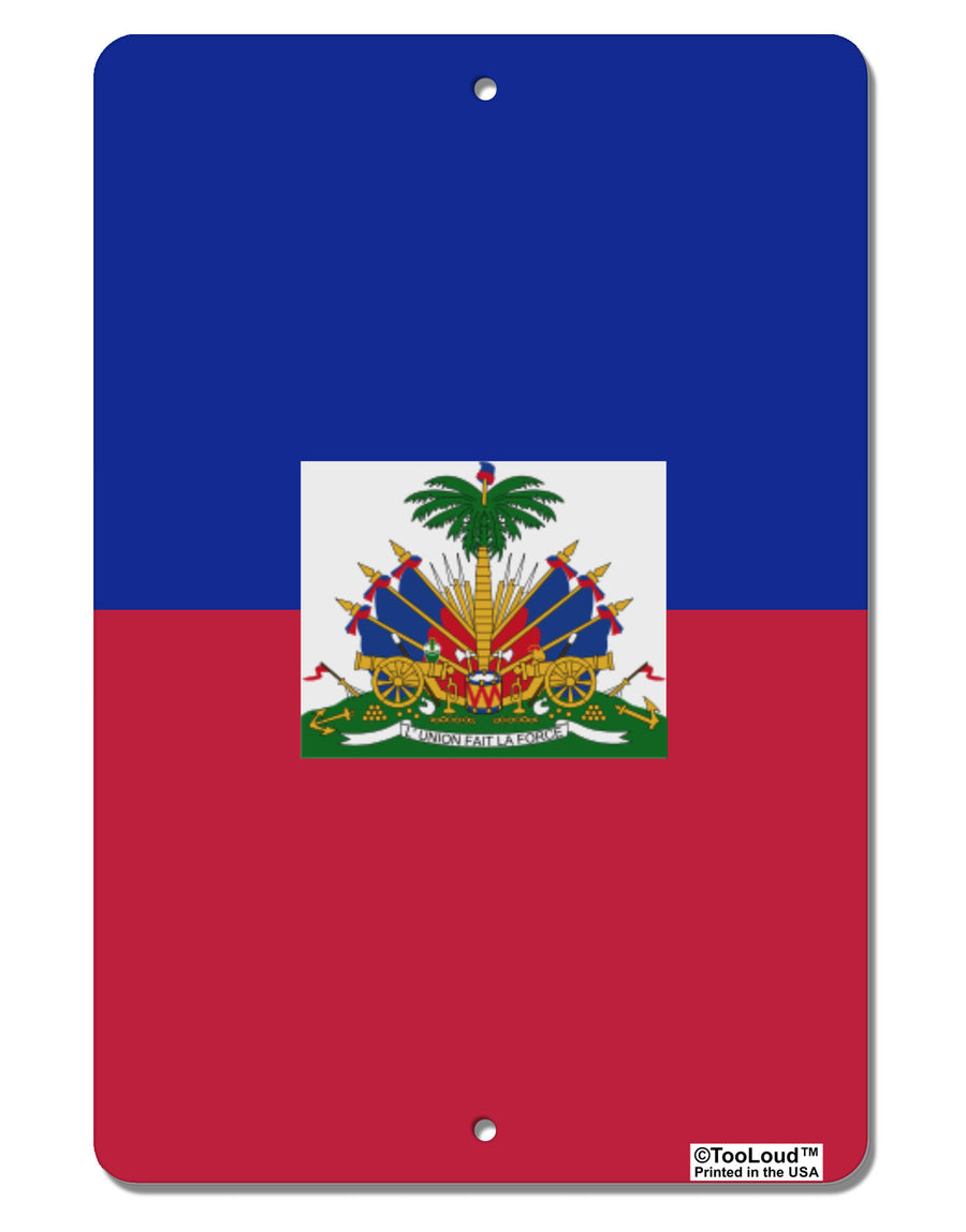 Haiti Flag AOP Aluminum 8 x 12&#x22; Aluminum Sign All Over Print-Aluminum Sign-TooLoud-White-Davson Sales