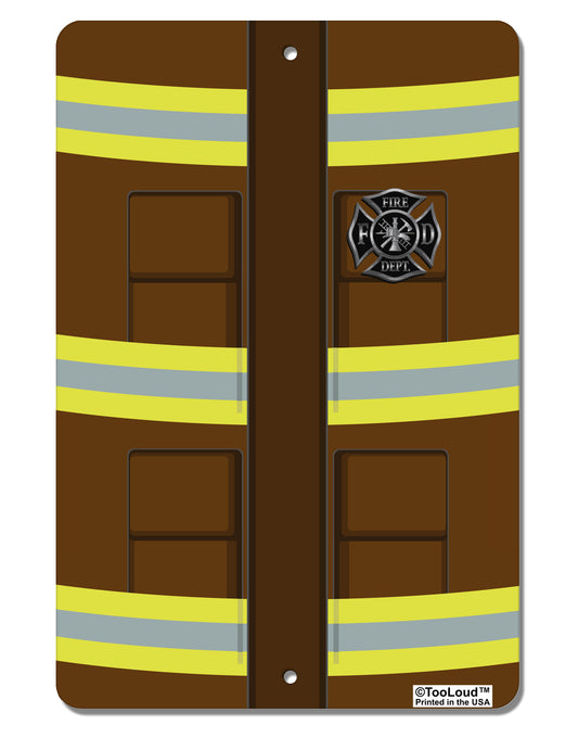 Firefighter Brown AOP Aluminum 8 x 12&#x22; Aluminum Sign All Over Print-Aluminum Sign-TooLoud-White-Davson Sales