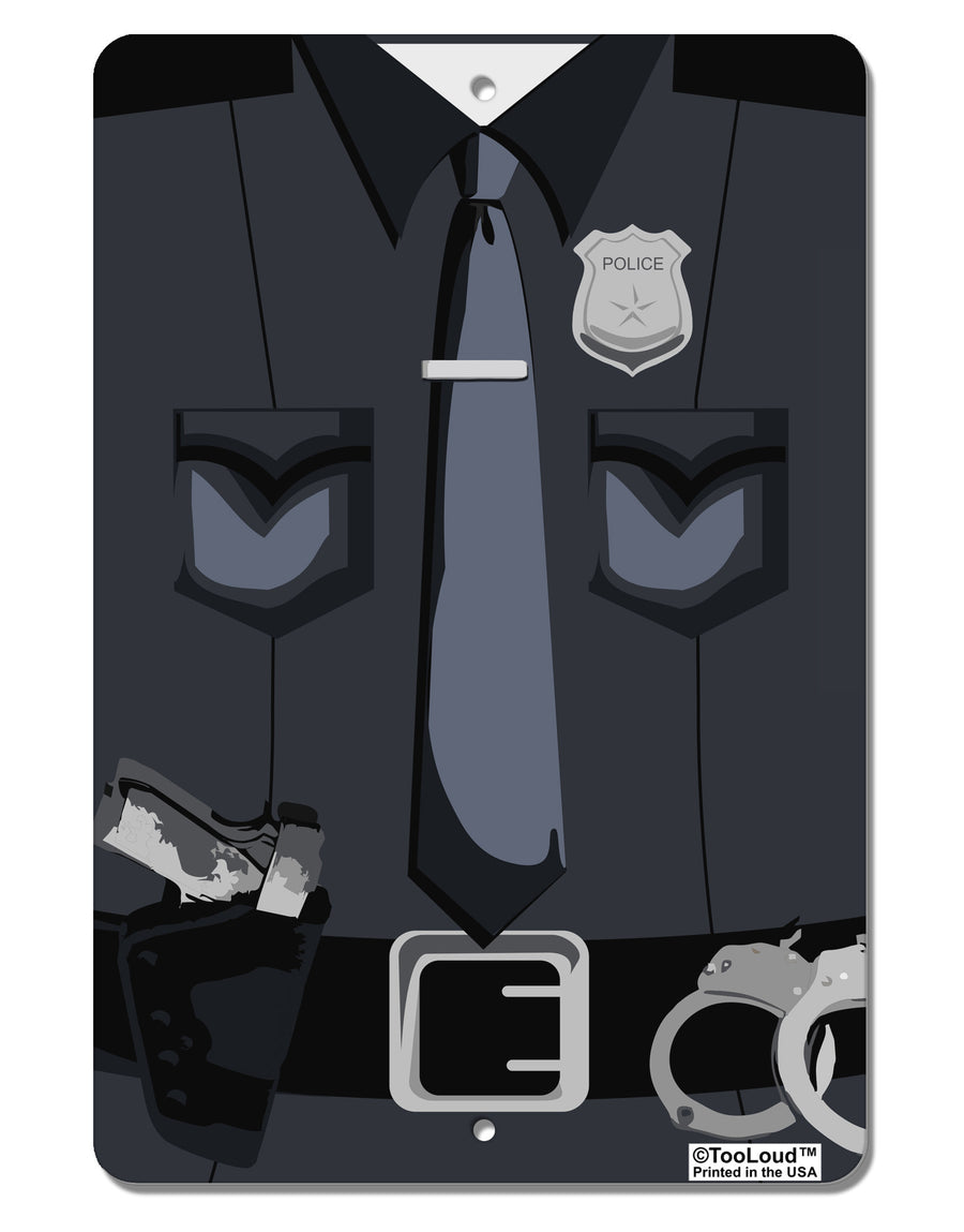 Police Costume AOP Aluminum 8 x 12&#x22; Aluminum Sign All Over Print-Aluminum Sign-TooLoud-White-Davson Sales