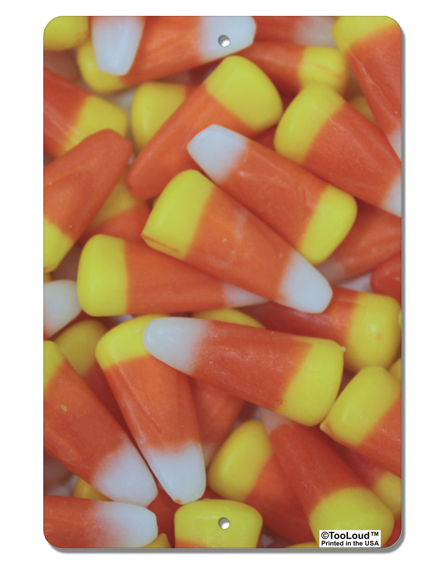 Candy Corn Aluminum 8 x 12&#x22; Aluminum Sign All Over Print by TooLoud-Aluminum Sign-TooLoud-White-Davson Sales