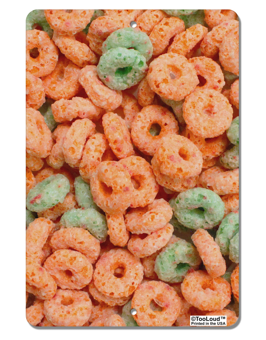 Orange and Green Cereal All Over Aluminum 8 x 12&#x22; Aluminum Sign All Over Print-Aluminum Sign-TooLoud-White-Davson Sales