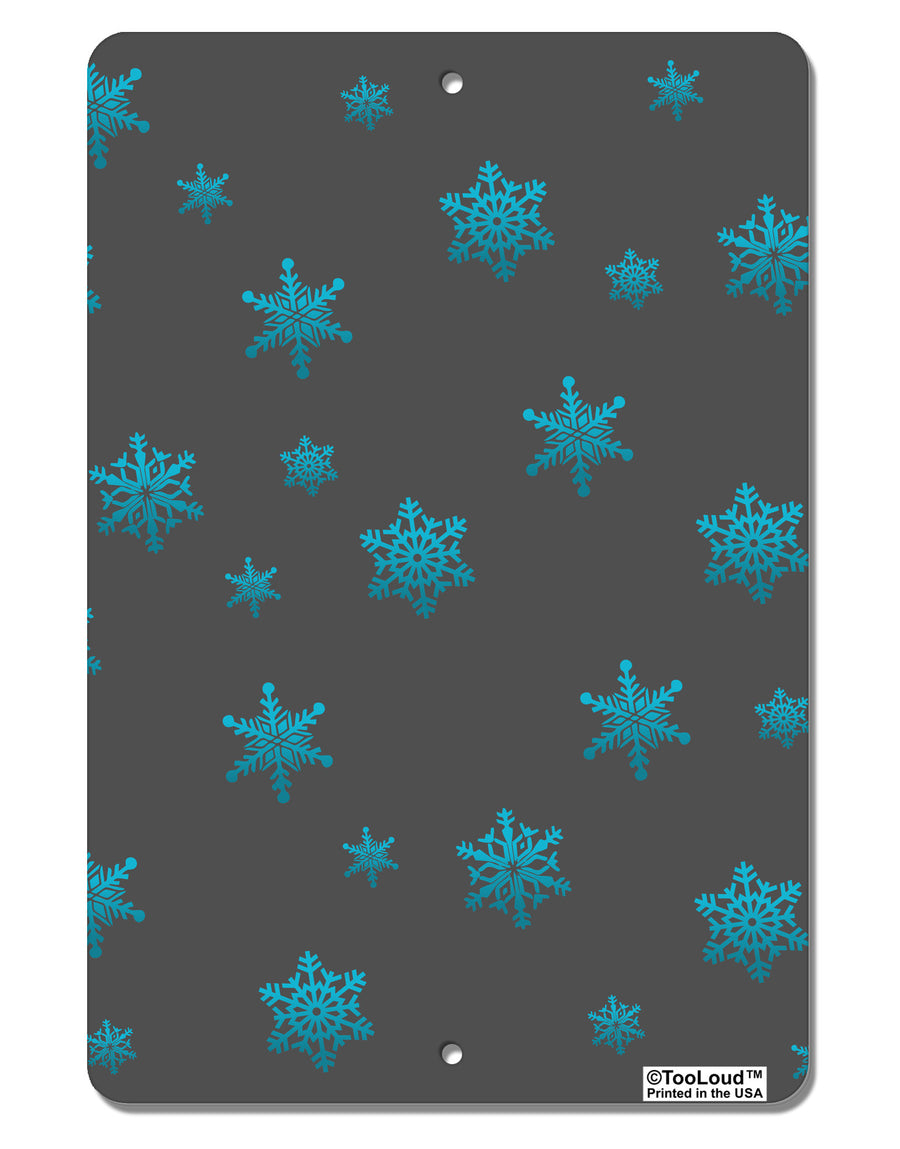 Snowflakes AOP Aluminum 8 x 12&#x22; Aluminum Sign All Over Print-Aluminum Sign-TooLoud-White-Davson Sales