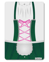 Dirndl Costume Green Aluminum 8 x 12&#x22; Aluminum Sign All Over Print by TooLoud-Aluminum Sign-TooLoud-White-Davson Sales