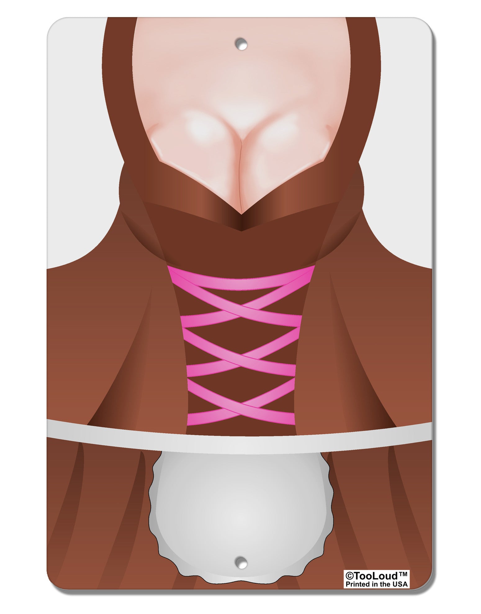 Sexy Dirndl Costume Brown Aluminum 8 x 12&#x22; Aluminum Sign All Over Print by TooLoud-Aluminum Sign-TooLoud-White-Davson Sales