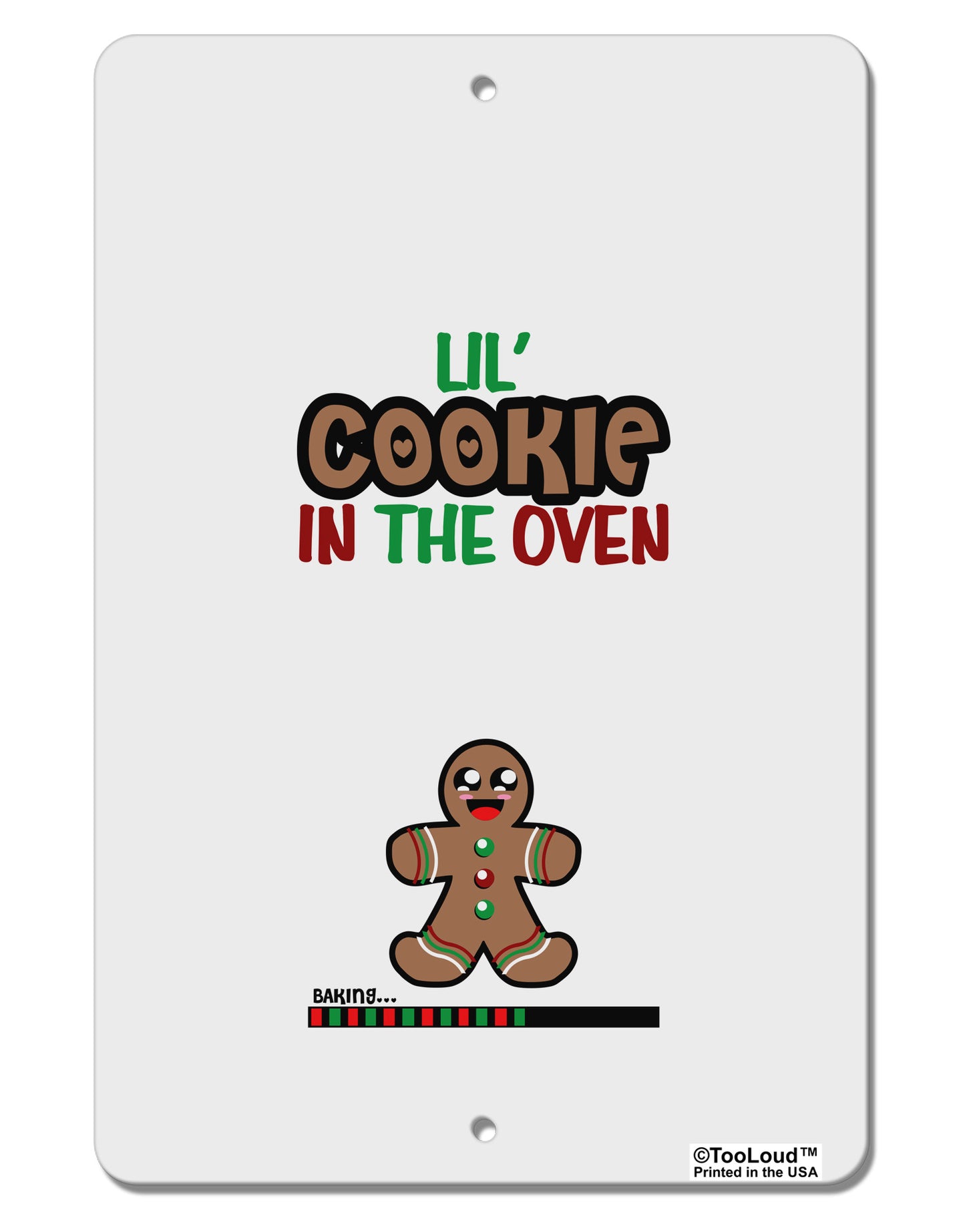 Lil Cookie In The Oven - Maternity AOP Aluminum 8 x 12&#x22; Aluminum Sign All Over Print-Aluminum Sign-TooLoud-White-Davson Sales