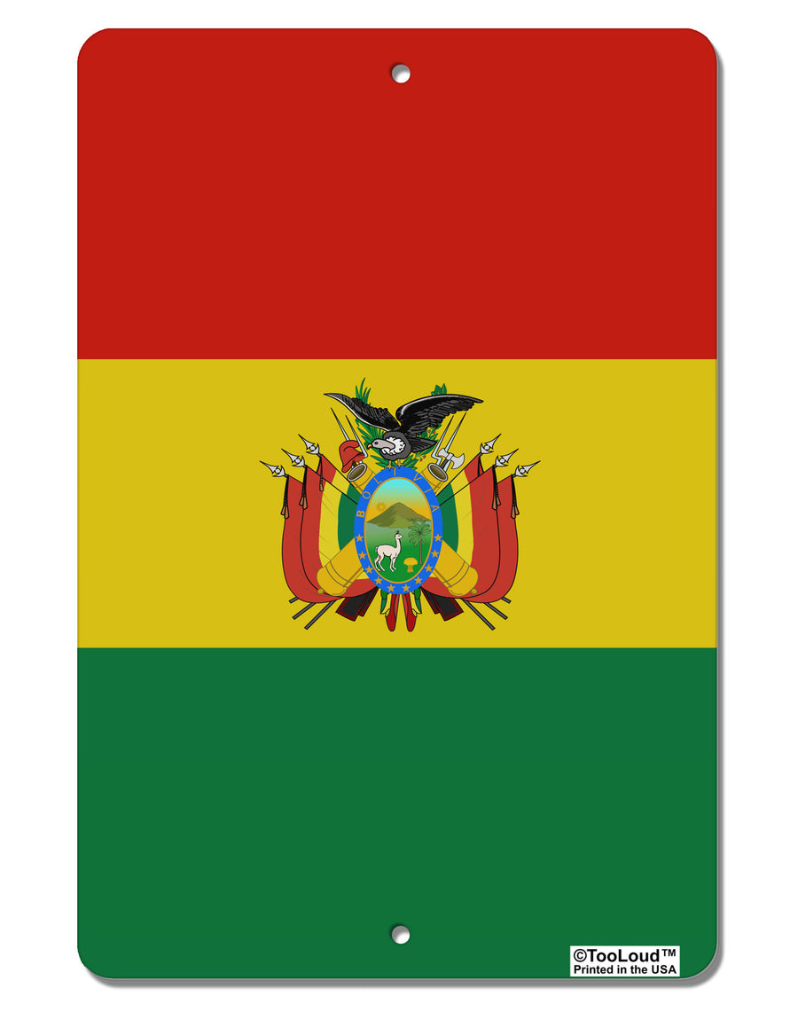 Bolivia Flag AOP Aluminum 8 x 12&#x22; Aluminum Sign All Over Print-Aluminum Sign-TooLoud-White-Davson Sales