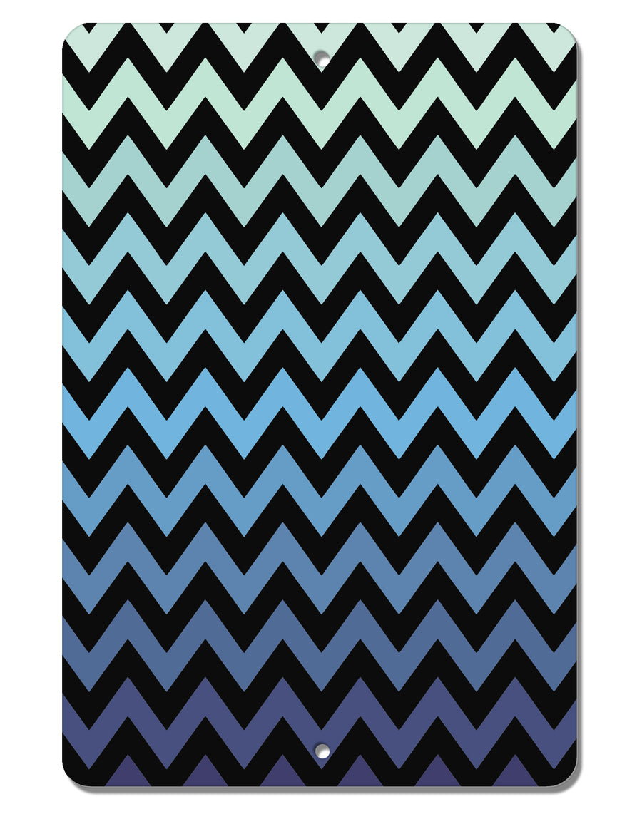 Cool Ocean Zig Zags Aluminum 8 x 12&#x22; Aluminum Sign All Over Print-Aluminum Sign-TooLoud-White-Davson Sales