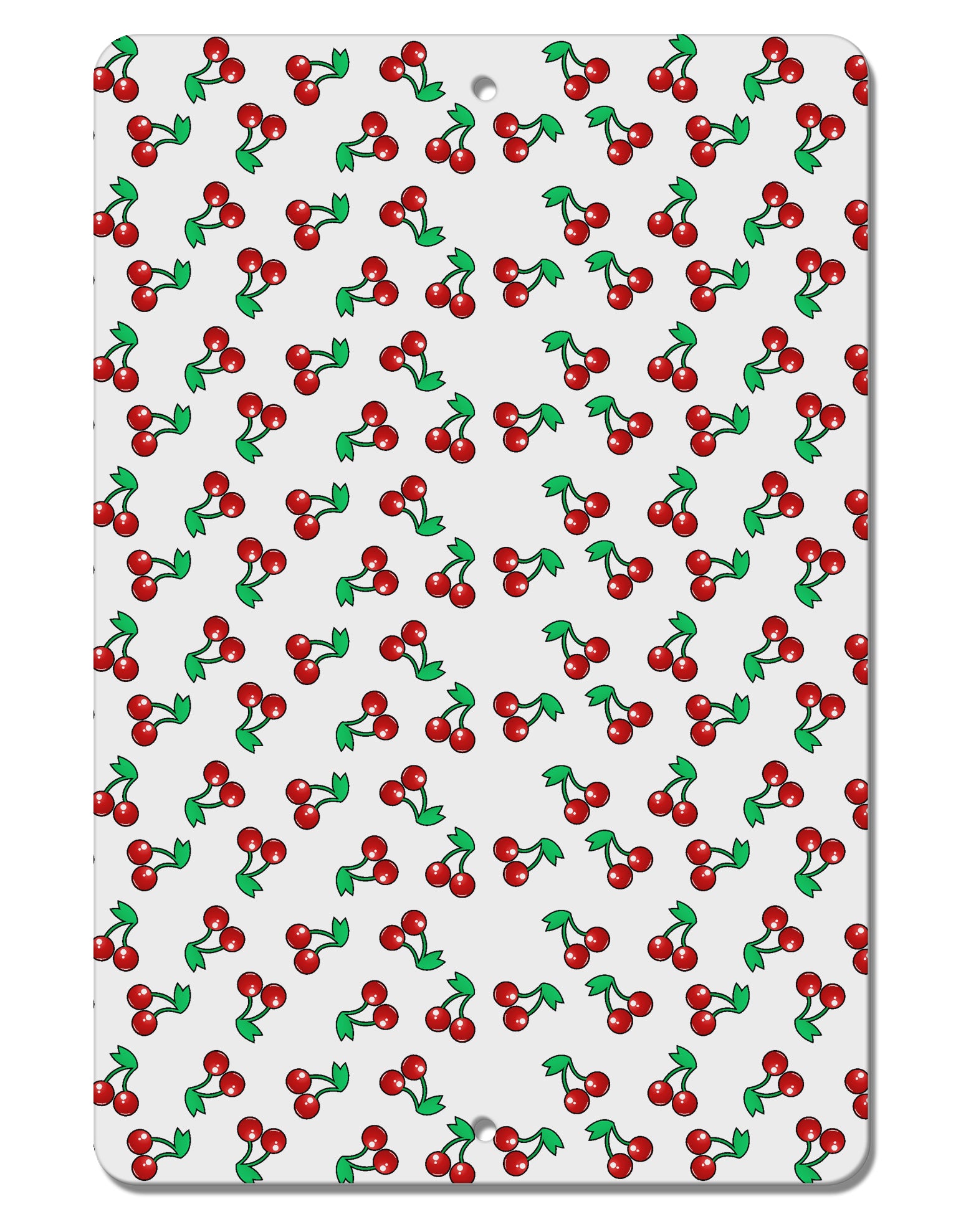 Cherries Everywhere Aluminum 8 x 12&#x22; Aluminum Sign by TooLoud-Aluminum Sign-TooLoud-White-Davson Sales