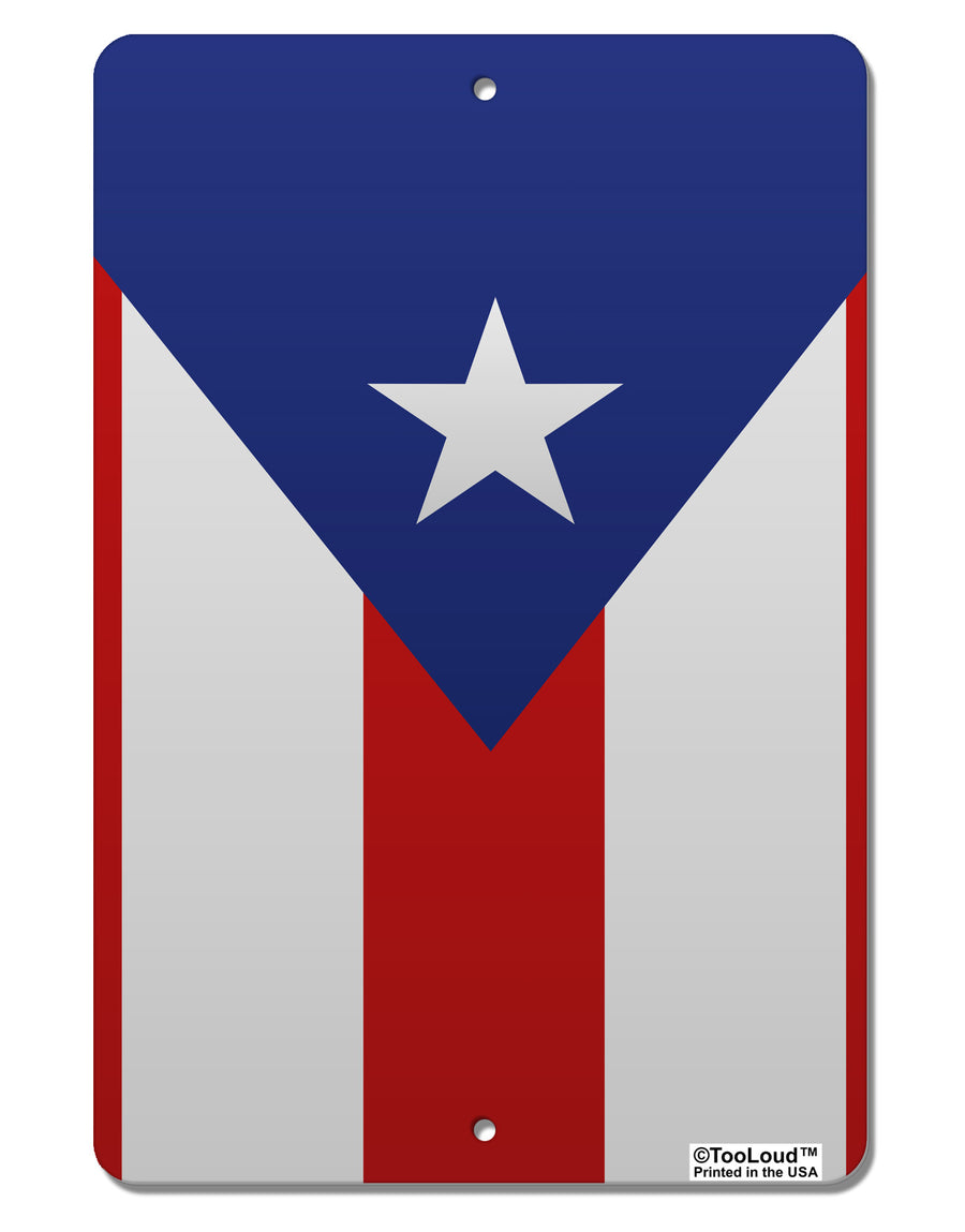 Puerto Rico Flag AOP Aluminum 8 x 12&#x22; Aluminum Sign All Over Print-Aluminum Sign-TooLoud-White-Davson Sales