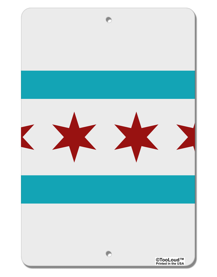 Chicago Flag AOP Aluminum 8 x 12&#x22; Aluminum Sign All Over Print-Aluminum Sign-TooLoud-White-Davson Sales