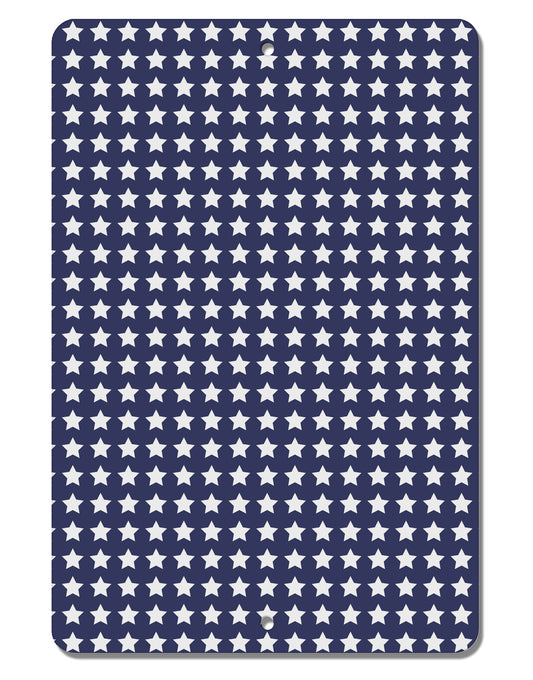Americana Stars Pattern Aluminum 8 x 12&#x22; Aluminum Sign All Over Print-Aluminum Sign-TooLoud-White-Davson Sales