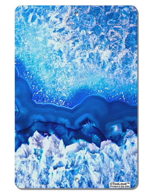 Blue Agate Geode Print Aluminum 8 x 12&#x22; Aluminum Sign All Over Print-Aluminum Sign-TooLoud-White-Davson Sales