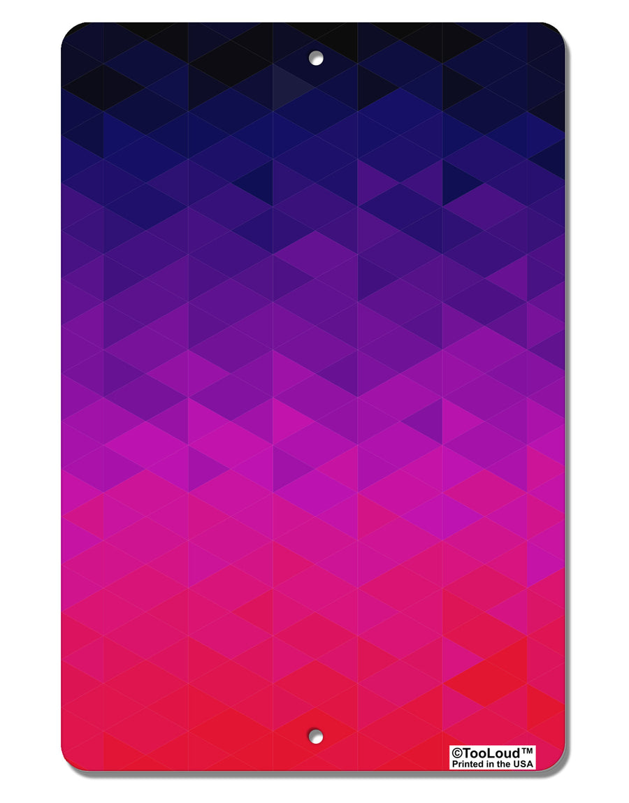 Geometric Gradient AOP Aluminum 8 x 12&#x22; Aluminum Sign All Over Print by TooLoud-Aluminum Sign-TooLoud-White-Davson Sales