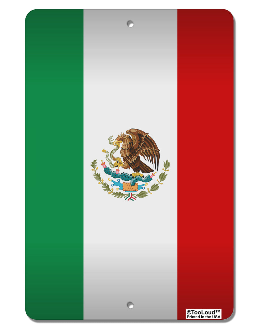 Mexico Flag AOP Aluminum 8 x 12&#x22; Aluminum Sign All Over Print-Aluminum Sign-TooLoud-White-Davson Sales