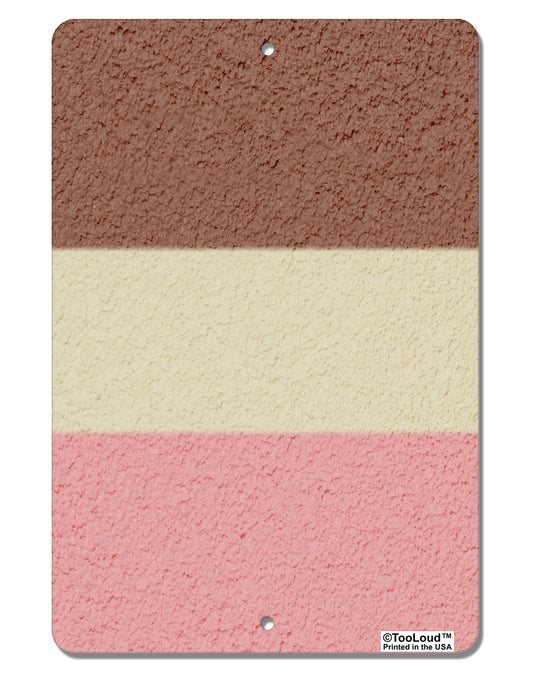 Horizontal Neapolitan Ice Cream Aluminum 8 x 12&#x22; Aluminum Sign All Over Print by TooLoud-Aluminum Sign-TooLoud-White-Davson Sales