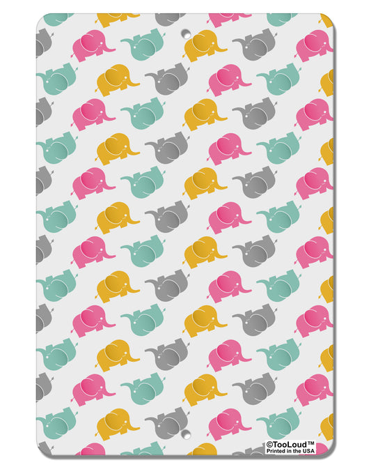 Cute Baby Elephants AOP Aluminum 8 x 12&#x22; Aluminum Sign All Over Print-Aluminum Sign-TooLoud-White-Davson Sales