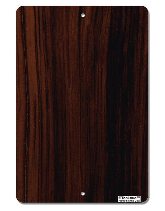 Dark Wood Look Aluminum 8 x 12&#x22; Aluminum Sign All Over Print by TooLoud-Aluminum Sign-TooLoud-White-Davson Sales