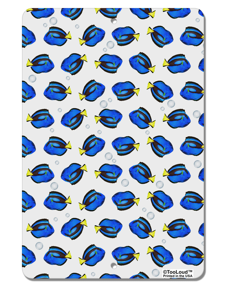 Blue Tang Fish AOP Aluminum 8 x 12&#x22; Aluminum Sign All Over Print-Aluminum Sign-TooLoud-White-Davson Sales