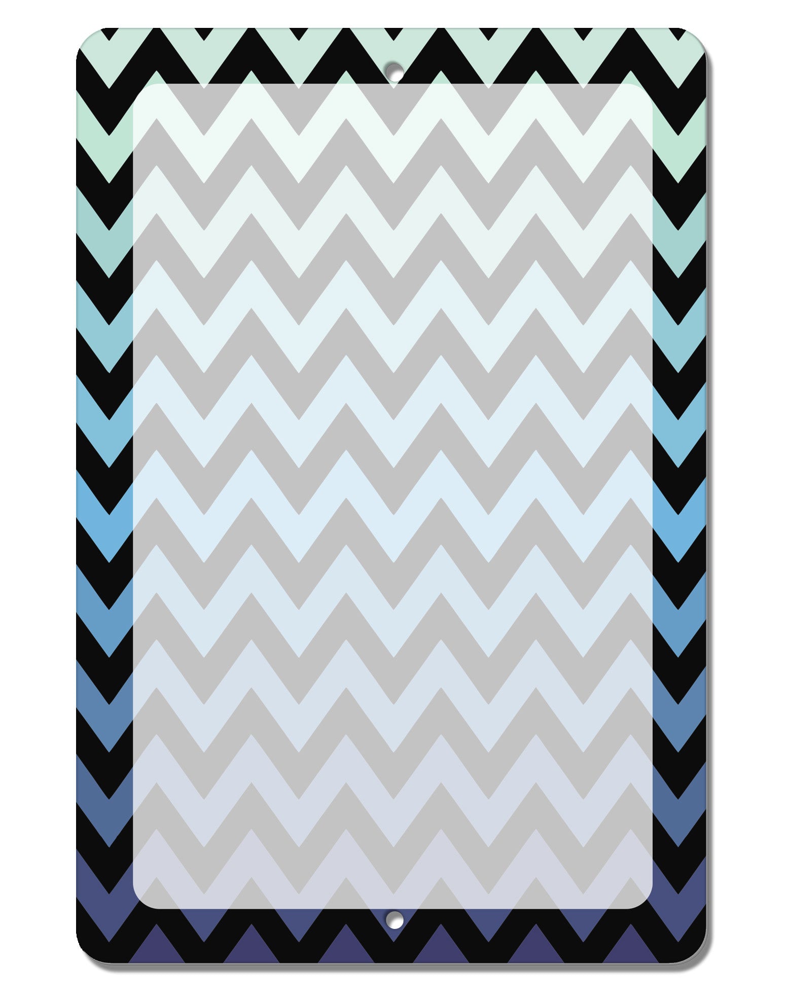 Cool Ocean Zig Zags Aluminum 8 x 12&#x22; Dry Erase Board Sign All Over Print-Dry Erase Board-TooLoud-White-Davson Sales