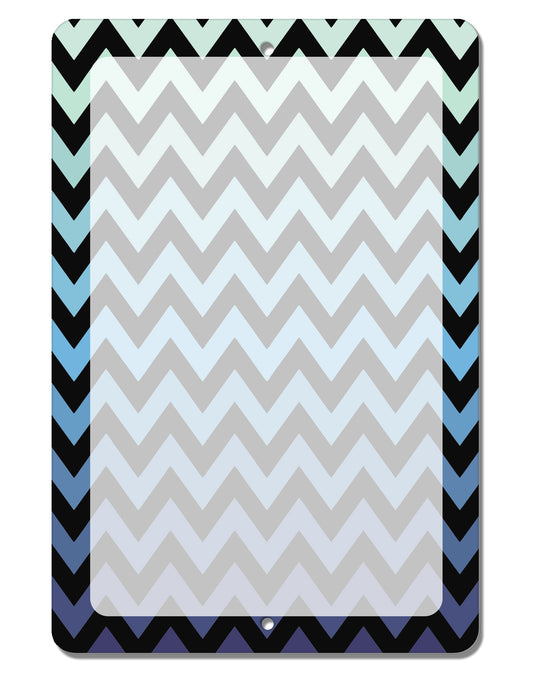 Cool Ocean Zig Zags Aluminum 8 x 12&#x22; Dry Erase Board Sign All Over Print-Dry Erase Board-TooLoud-White-Davson Sales